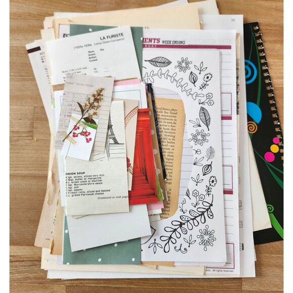 Unbranded Other - 70 + Piece Ephemera Lot Junk Journal Scrapbooking Paper Supplies Mixed Bundle